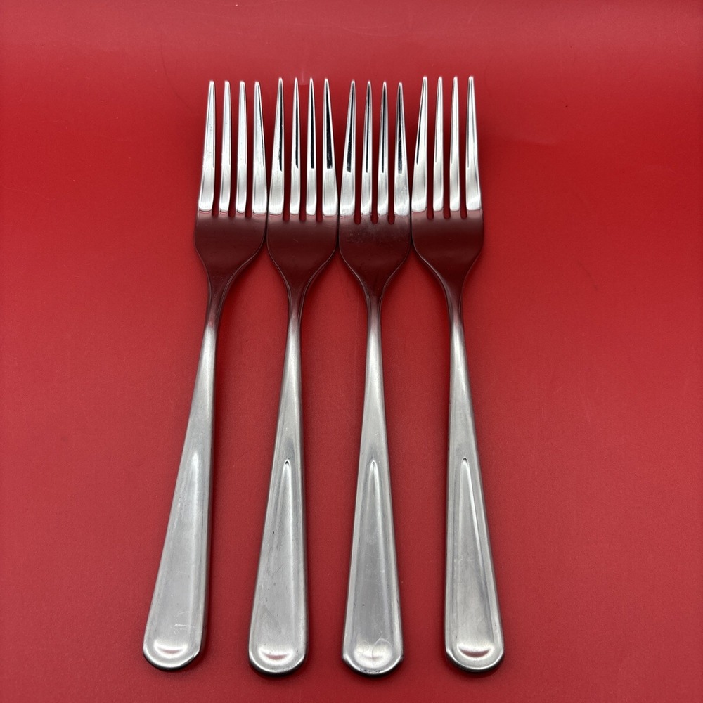 Mikasa LOFTON Satin Stainless Dinner Forks 8 1/8" Set Of 4
